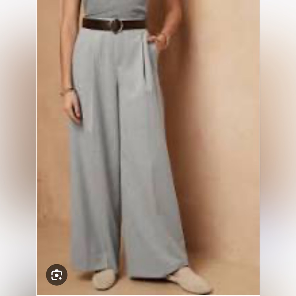 Banana Republic Wide Leg Flannel Trousers